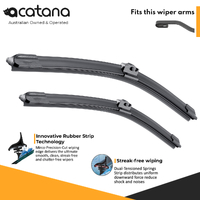 acatana Front Wiper Blades for Hyundai iLoad TQ 2008 2009 2010 2011 - 2021 Pair of 24" + 20" Replacement