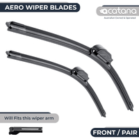 Aero Wiper Blades for Mercedes AMG CLK55 A209 2003 - 2006 Pair Pack