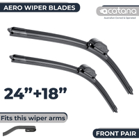 Aero Wiper Blades for J Hook Arm Pair Pack