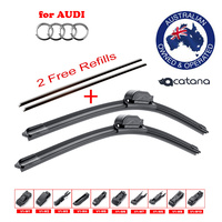 Windscreen Wiper Blades for Audi Hatch A3 S3 8V 2013-2018 18" + 26" + Rubber