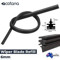 19" / 47.5 cm Wiper Blade Refill Rubber Replacement Insert, 6 mm, 1pcs