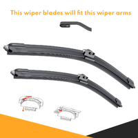 Wiper Blades for Echo Sedan 1999 - 2005 Aero Front Pair 22" + 14" Windscreen Set