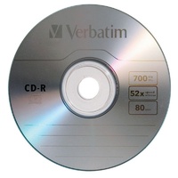 Verbatim CD-R 700MB 52X Compact Disc 50x Pack Branded Surface Blank Media CD-R