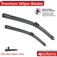 Premium Wiper Blades Set fit Holden Astra AH 2004 - 2009 Hatch Front