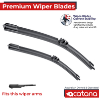 Premium Wiper Blades Set fit Mercedes Benz C-Class A205 2016 to 2023, Front Pair