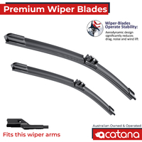 Premium Wiper Blades Set fit Alfa Romeo Giulietta 2011 - 2021, Front Pair