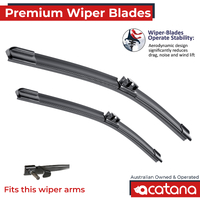 Premium Wiper Blades Set fit BMW 6 Series F06 2012 - 2018 Sedan Front