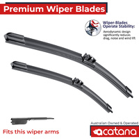 Premium Wiper Blades Set fit Land Rover Range Rover L405 Facelift 2017 - 2021, Front Pair