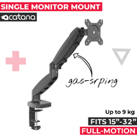 Single Monitor Arm Mount Desk Stand up to 32" Screen up to 9kg VESA Gas Spring