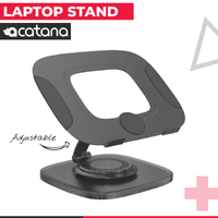 10-17" Laptop Stand 360 Rotating Adjustable Ergonomic Foldable Notebook Riser for Desk