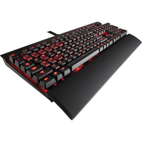 Corsair K70 LUX Mechanical Gaming Keyboard, Red LED, Cherry MX Blue, USB Wired