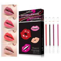 Elaimei Tattoo Lipstick Long Lasting Lip Gloss Cotton Swab Matte Waterproof Lip Stick Women Multicolor Makeup, 20pcs