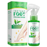 Elaimei Foot Peel Spray Natural Exfoliating Hard Dead Skin Remover Callus Pedicure Tool Moisturizing Peeling Soft Baby Feet Care (Green Tea Oil)