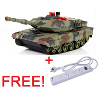 HuanQi 550 R/C Radio Control IR Infrared Battle Tank Tower Model Toy Kit with Vital Force Indicator + FREE Astrotek 1.5m Surge Protector 4 sockets