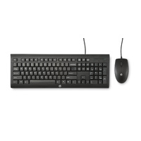 HP C2500 Keyboard Mouse Kit, USB Wired Desktop Keyboard with Optical 1200DPI Mouse Combo, Black