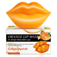 Lovelys Collagen Lip Mask Orange Plumper Moisturizing Beauty Care Gel Patches