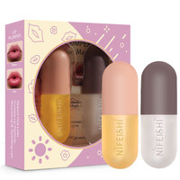 Nifeishi 2pcs Lips Plumper Serum Lip Volumising Serum Enhancer Plump Moisturizer Day & Night Balm, Softer Bigger Fuller