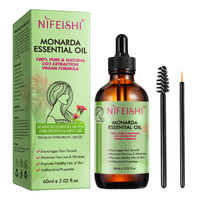 Nifeishi 100% Pure & Natural Monarda Essential Oil for Hair Growth Anti Hair Loss Scalp Repair Skin Care, 60ml