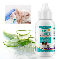 Elaimei Pet Ear Care Mite Canal Dog Cat Parasite Remover Protection Drops Repel Cleaner Itching Odours Fungal