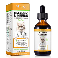 Oimmal Allergy & Immune Support for Cats Health Care Drops Liquid Natural Wellness Elderberry + Vitamin C, 60ml