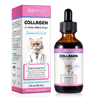 Oimmal Liquid Collagen Drops for Cats Skin Coat Joint Support Health Care with Biotin & Salmon Flavor, 60ml