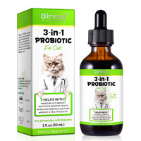 Oimmal Probiotic Drops Cats Digestive Health Immunity Support Supplements Energy Liquid, 60ml