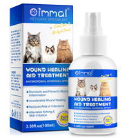 Oimmal Natural Pet Cat Wound Spray Skin Care Antiseptic for Bites Scratches Infections Burns Itching, 100ml