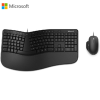 Mouse & Keyboard Combo Microsoft Ergonomic Wired Black RJU-00015