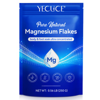 YECUCE Magnesium Chloride Flakes Dead Sea Bath Salts 100% Pure Natural Body & Foot Soak Relaxation Skin Hydration, 250g