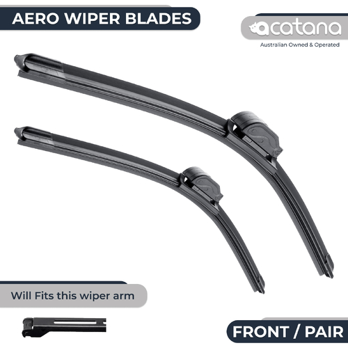 acatana Wiper Blades for Mercedes AMG C55 W203 2004 2005 2006 2007 Pair of 22" + 22" Front Windscreen Replacement