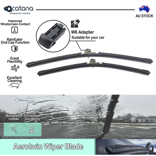 Wiper Blades for Volvo XC60 Mk I MK 2 2011 - 2020 Front Set 26" + 20" Frameless