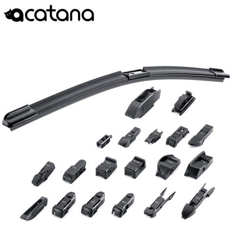 17" Acatana Wiper Blade Front Aero Universal Adapters 425mm Windscreen 1pcs