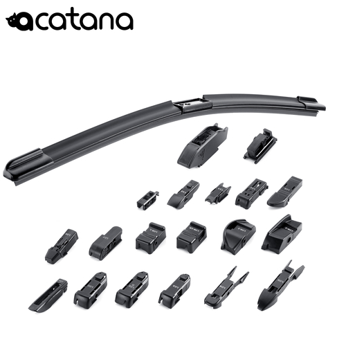 24" Acatana Wiper Blade Front Aero Universal Adapters 600mm Windscreen 1pcs