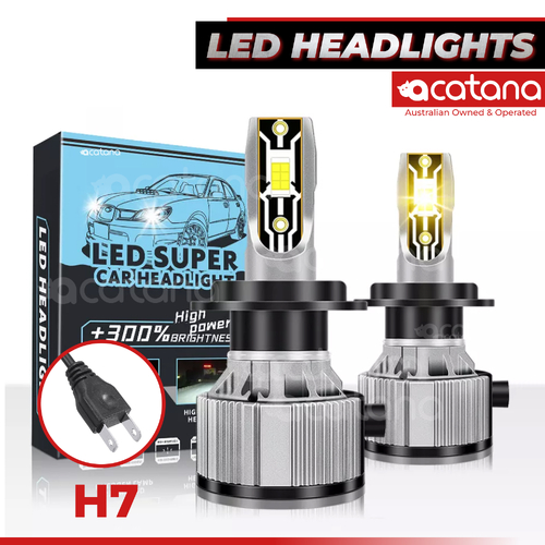 acatana LED Headlight H7 Globes Kit Bulbs Hight Beam 12000LM Brighter White Head Light Сonversion for Сar Assembly Headlamp Replacement