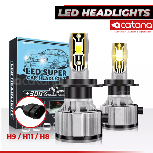 acatana LED Headlight H11 H8 H9 Globes Kit Bulbs Hight Beam 12000LM Brighter White Head Light Сonversion for Сar Assembly Headlamp Replacement