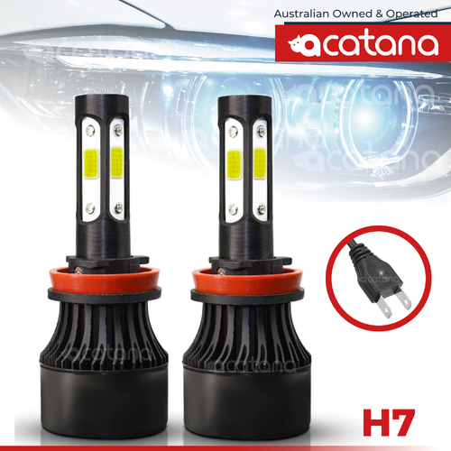 acatana LED Headlight H7 Globes Kit Bulbs Hight Beam 10000LM Brighter White Head Light Сonversion for Сar Assembly Headlamp Replacement