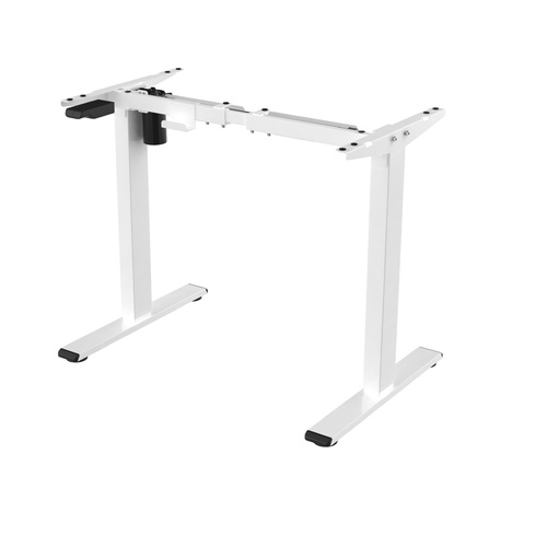 Single Motor Height Adjustable Electric Motorised Standing Sit Desk Table White