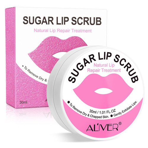 Aliver Sugar Lip Scrub Exfoliator Natural Lips Moisturizer Repair Lips Lines Cracked Removal