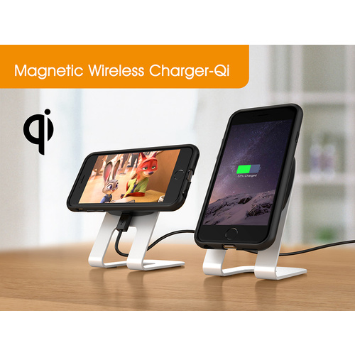 Wireless Qi Desk Charger Kome C101 Requires Optional S0 S1 S2 S3 Magnet or Skin / Phone Cover