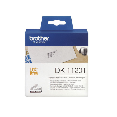 Brother Standard Address Label for QL Printers 29x90mm for Printing (roll of 400), White