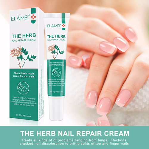 Elaimei Herbal Nail Repair Cream Damaged Cracked Cuticle Toe Fungal Anti Fungal Oitment 15g