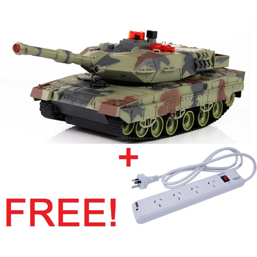 HuanQi 550 R/C Radio Control IR Infrared Battle Tank Tower Model Toy Kit with Vital Force Indicator + FREE Astrotek 1.5m Surge Protector 4 sockets