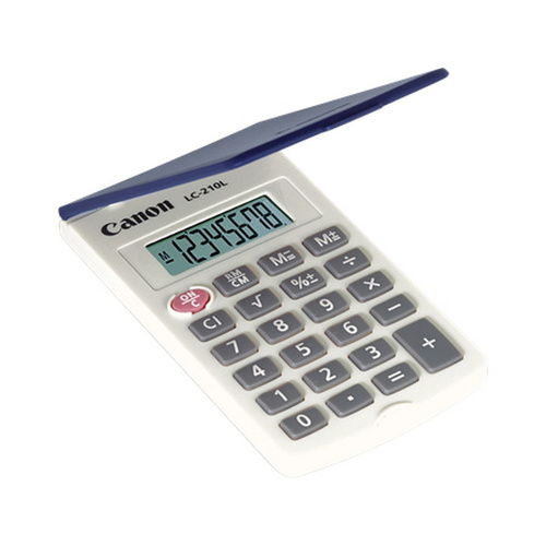 Canon LC210L 8 Digit Large Display Handheld Pocket Size Calculator with Hard Protective Cover