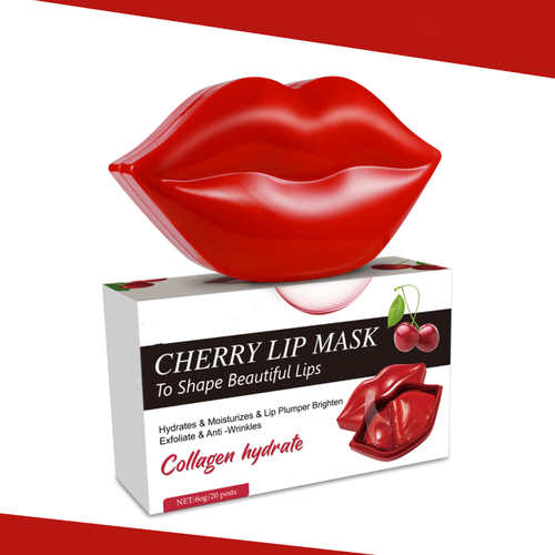 Lovelys 20pcs Moisturizing Lip Mask Plump Dry Lips Care Hydrating Reduces Restores Lip Lines Plumer Balm Gift  Plumping Patches Anti-Drying Cherry