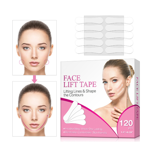 Lovelys 120pcs Invisible Face Skin Neck Double Chin Saggy Remover Eye Lift Facelift Stickers V Shape Tapes Anti Wrinkle Patch Bands