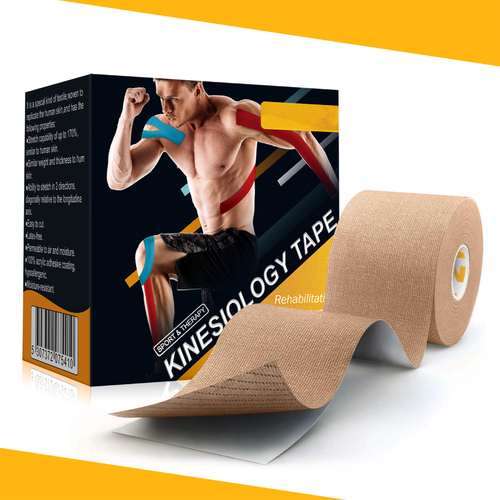 Lovelys 5cm x 5m Athletic Tape Elastic Sports Kinesiology Therapeutic Roll Muscle Strapping Physio Bandage Cut Strips