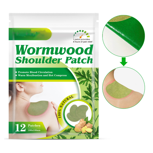 Lovelys Shoulder Pain Relief Patches Sticker Wormwood Extract Neck Ache Plasters Natural, 12 pcs